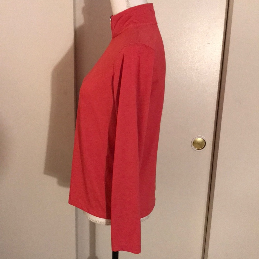 L.L. Bean Coral Half-Zip Pullover - Picture 4 of 6